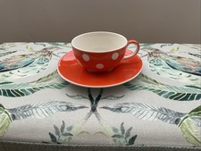 Whittard Of Chelsea- Dottie- Orange Cup And Saucer- VGC