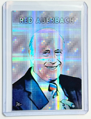 Red Auerbach Limited Edition Artist Signed ''Boston Celtics'' Refractor Card 1/1