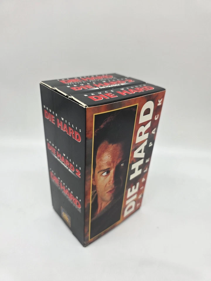 vtg 1995 VHS BOX SET • DIE HARD triple pack BRUCE WILLIS the making VENGEANCE - Image 3 of 4