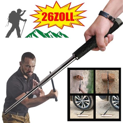 26'' Teleskopstange Teleskopstöcke Telescopic Rod Einstellbar Stahl Wanderstock~