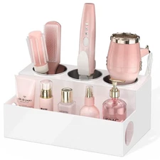 NIUBEE Acrylic Hair Styling Tool Organizer and Holder - Bathroom Countertop S...