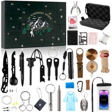 Survival Kit Advent Calendar 2025 for Men, 24 Day Christmas Countdown Surpris...