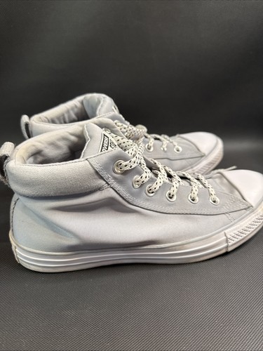 Converse All Star High-Tops Sneaker Light Gray Size 10 Woman’s Size 8 Men’s - Picture 3 of 11