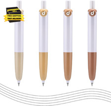 4 Pcs Fat Pens for Arthritis Hands, Retractable Gel Pens, 0.5Mm Black Ink Fine P