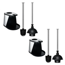 ToiletTree Modern Toilet Brush and Plunger Set 2 Pack | Bathroom Cleaning Tools