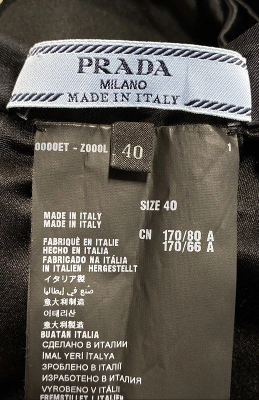 Prada Women Black Wrap Skirt Size 40 - Image 3 of 4