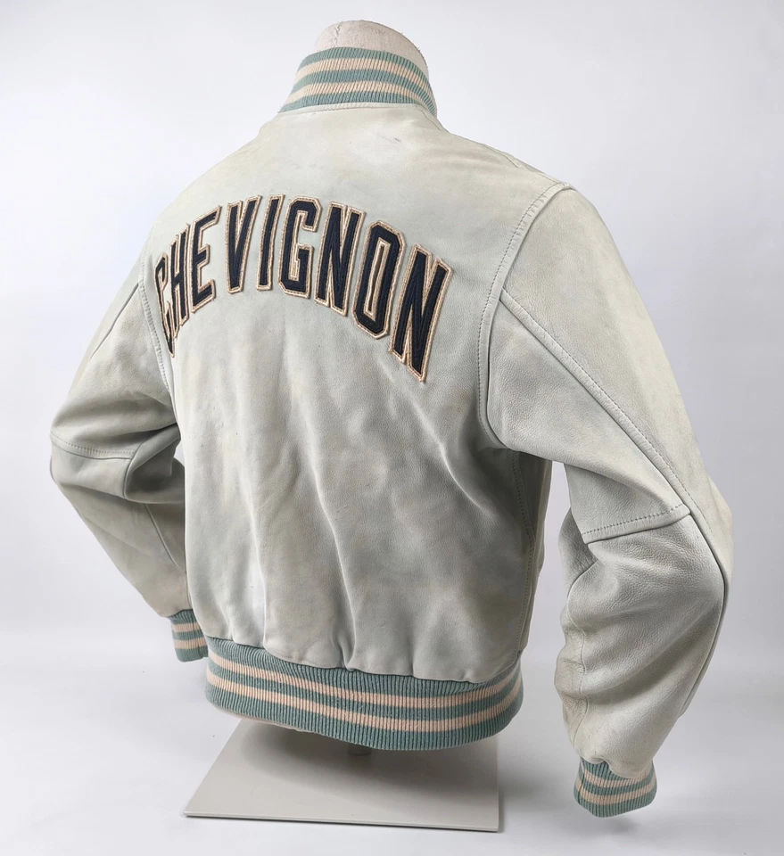 Chevignon Lederjacke mint Gr. M vintage 90s großes Rückenlogo - Bild 2 von 4