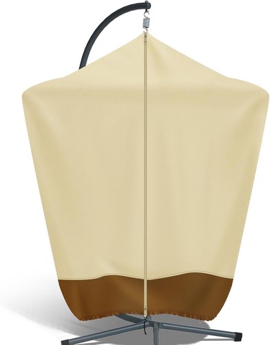 Hanging Hammock Chair Cover 420D Waterproof Patio Swing With Beige
