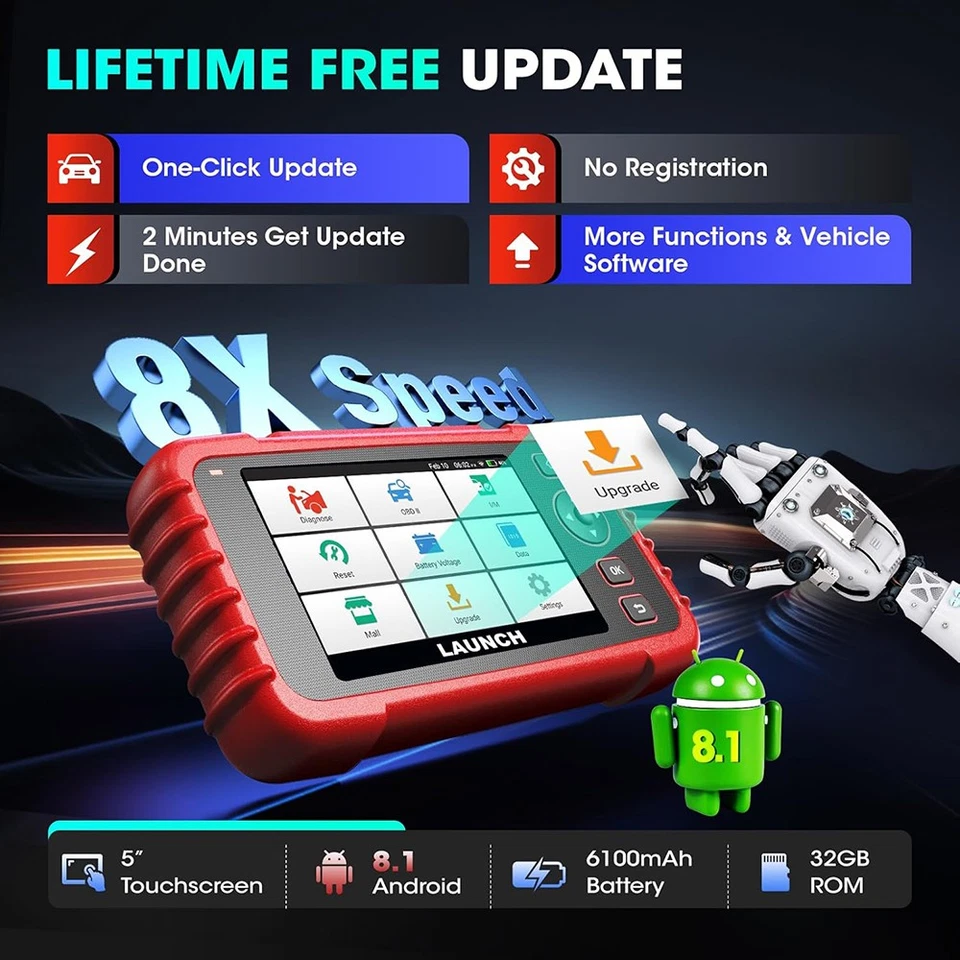 2025 Launch CRP129X OBD2 автомобильный сканер двигатель ABS SRS SAS TPMS EPB диагностический инструмент - Изображение 4 из 4