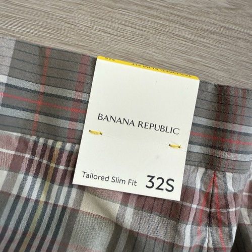 NEW Banana Republic Men’s Gurkha Plaid Pants 32S 32x28 Italian Fabric NWT $200 - Picture 16 of 16