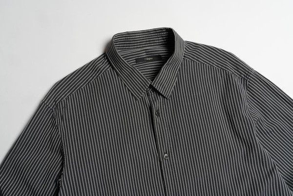 Men Ermenegildo Zegna Shirt Grey Cotton 42 / XL / #1SET