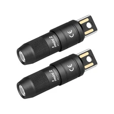Olight imini 2 2-Pack 50 Lumens Tiny Keychain Flashlight EDC Flashlight Black