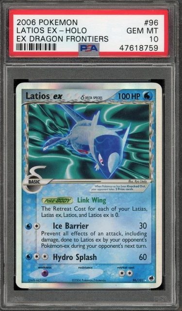 Pokemon Latios EX Holo Dragon Frontiers 96/101 PSA 10 Gem Mint