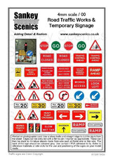 Sankey Scenics RTS/RTWS4 Road Traffic Works & Temporary Signage 4mm OO Gauge