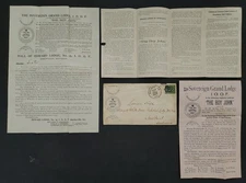 1897 antique ODD FELLOWS “THE BOY JOHN” SHELBYVILLE ky LODGE PAPERS lot IOOF