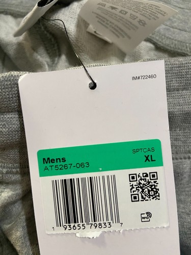 Nike Sportswear French Terry Shorts Fleece AT5267-063 Grey White Men's XL NEW - Picture 9 of 13