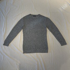 Zara Man Maglione Uomo L Nero Grigio Melange Regular Fit