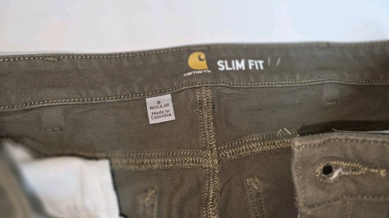 Carhartt Women's Olive  Green High Rise Slim Fit  Jeans Size 8 (260413)