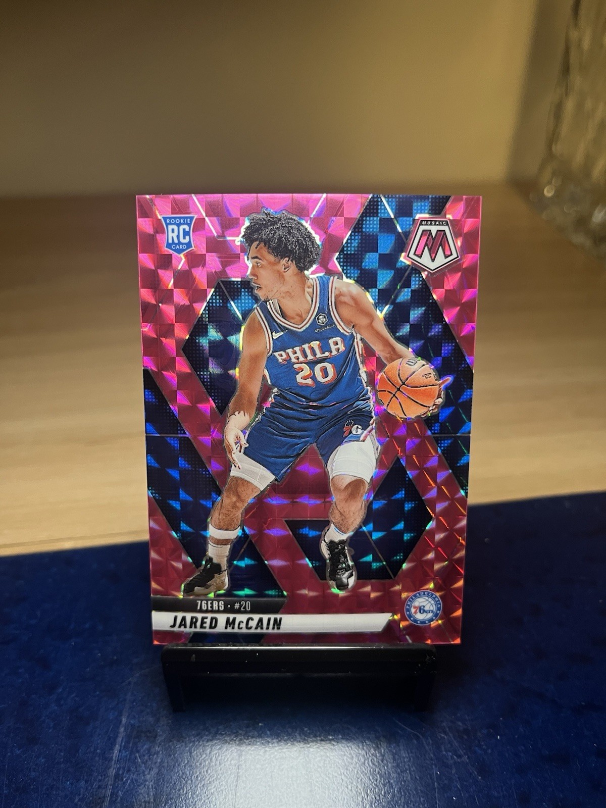 2024-25 Panini Mosaic - Rookies Jared McCain #228 Pink Mosaic Prizm /175 (RC)