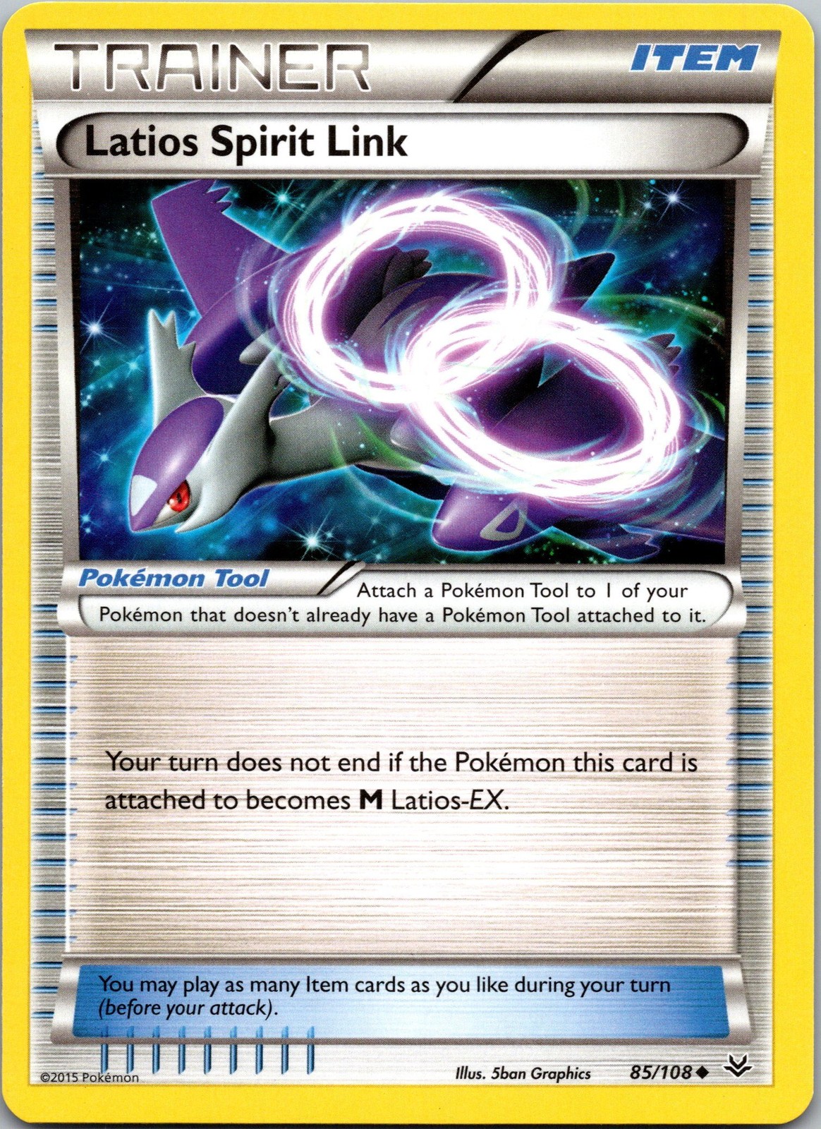 Latios Spirit Link 85/108 XY - Roaring Skies NM