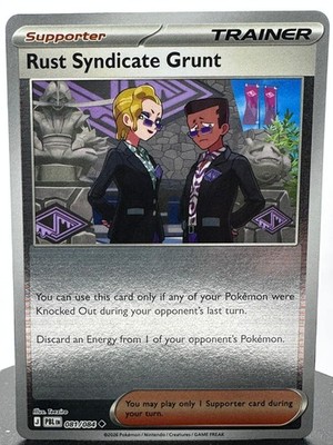 Rust Syndicate Grunt 081/084 Pitch Black Pokemon Reverse Holo NM/M Teeziro