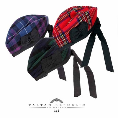 Neu Pfeifenband Highland Scottish Fashion Tartan Glengarry in verschiedenen Tartans Brandneu mit Etikett