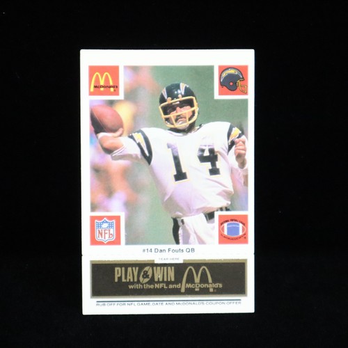 Dan Fouts [Black] #14 1986 McDonald's Chargers card