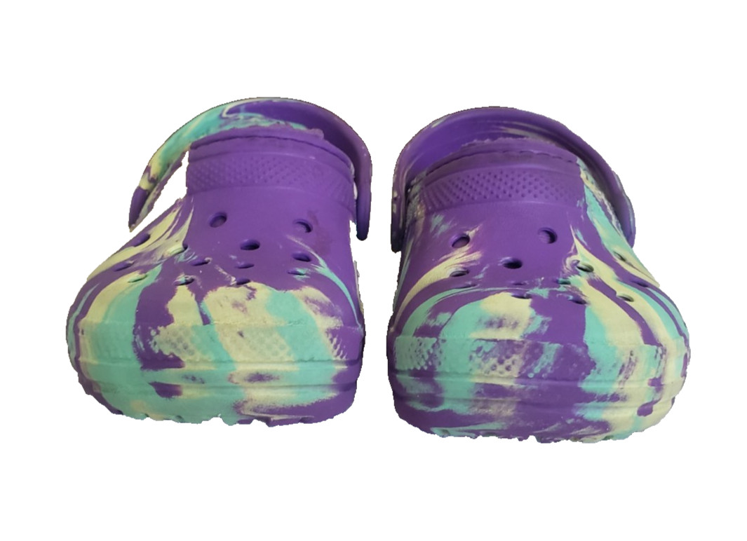Crocs Kids Classic Marbled Tie Dye Lined Clog Toddler Size C9 image 3