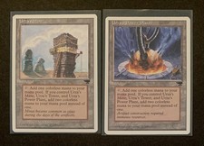 x1 Urza's Mine & x1 Urza's Power Plant MTG 1995 Chronicles VINTAGE