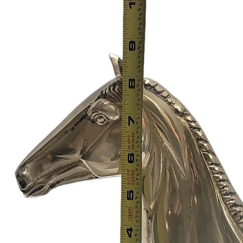 Vintage Brass Horse Head Figure 8.5" Brass Base - Picture 9 of 23