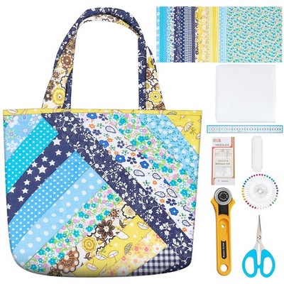 DIY Bag Quilted Kit Stripes Tote Bag Quilted Starter Kit with Video Tutorial ...