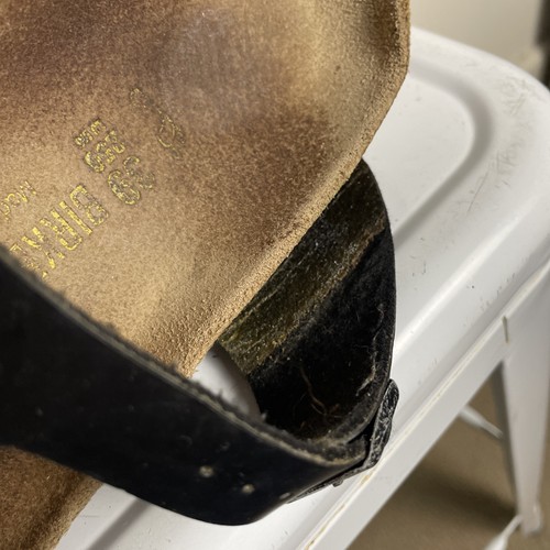 Birkenstock Gizeh Sandals Black Leather Size EU 39 Narrow Fit Germany Made - Bild 13 von 20