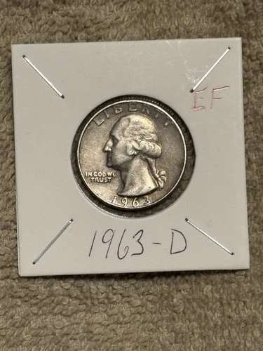 1963-D Washington Business Strike Quarter; 90% Constitutional Silver