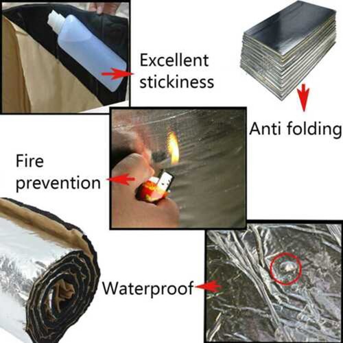 10Sheets Sound Deadening Damping Mat Car Silent Compact Van Proof 5mm Auto Part - Picture 6 of 12
