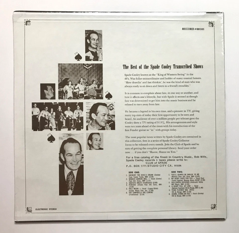 SPADE COOLEY: King of Western Swing (3 Vinyl LP Record  Lot Sealed) - Image 3 of 4