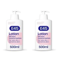 E45 Moisturising Lotion for Dry and Sensitive Skin 2 x 500ml