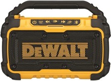 DEWALT 20V MAX Bluetooth Speaker, 100 ft Range, Durable for Jobsites, Phone Hold
