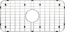 Kitchen Sink Grid 25-1/8 Inch x 12-7/8 Inch Centered Drain Stainless Steel Rack
