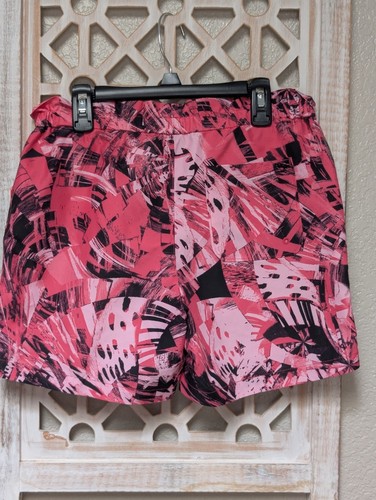 The North Face Girls Size L 14/16 Pull On Flash Dry Shorts Pink Black UPF 50 - Picture 4 of 7