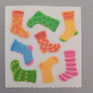❤️❤️❤️Sandylion Originalabschnitt Bunte Socken Fuzzy 90er Jahre❤️❤️❤️