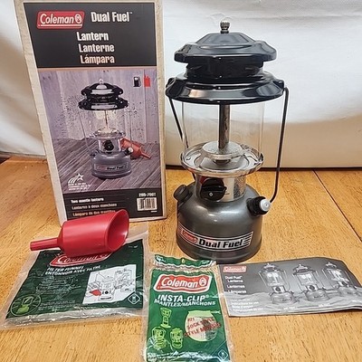Vintage Clean Coleman Model 285-700T Dual Fuel 2-Mantle Lantern Excellent W/ Box