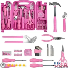 136 Piece Tool Set W/ Hammer Screwdrivers Pliers Wrenches & Measuring Tape New