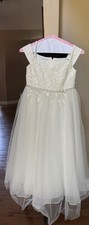David s Bridal Ivory Flower Girl Dress
