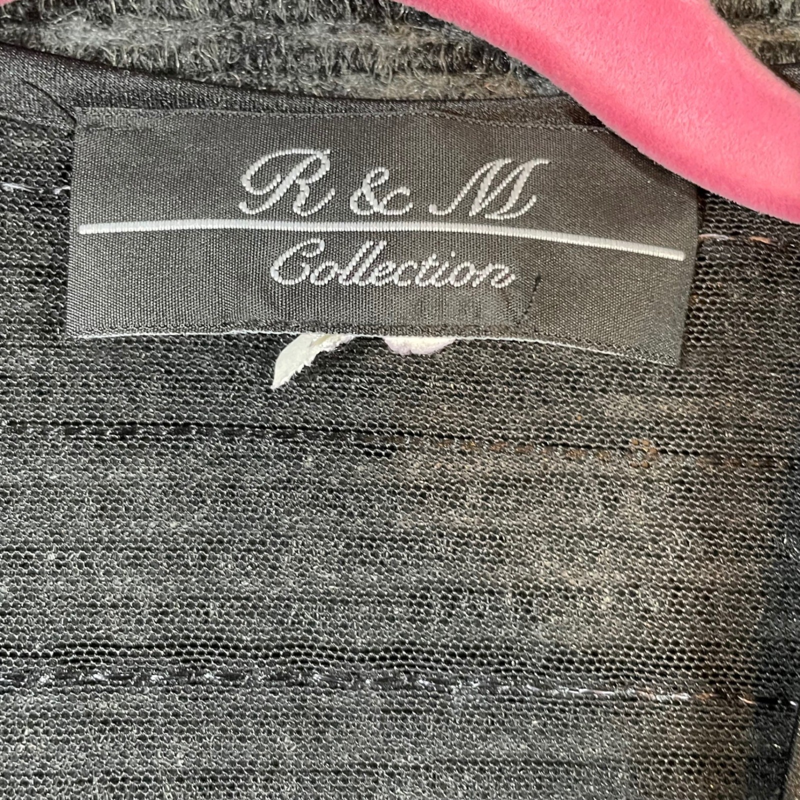 R&M Collection Womens Black Mesh Ruffle Sequin Cropped Bolero Shrug Jacket image 3