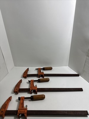 Vintage Jorgensen 3712 Wood Clamps 12  Lot Of 3 Clamps Woodworking Tools