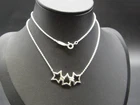 Tiffany & Co. Triple Open Star Pendant Necklace 925 Sterling Silver 16 Inch