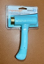 Impress Art Stamping Hammer Ergo Angle Metal Replaceable Head New