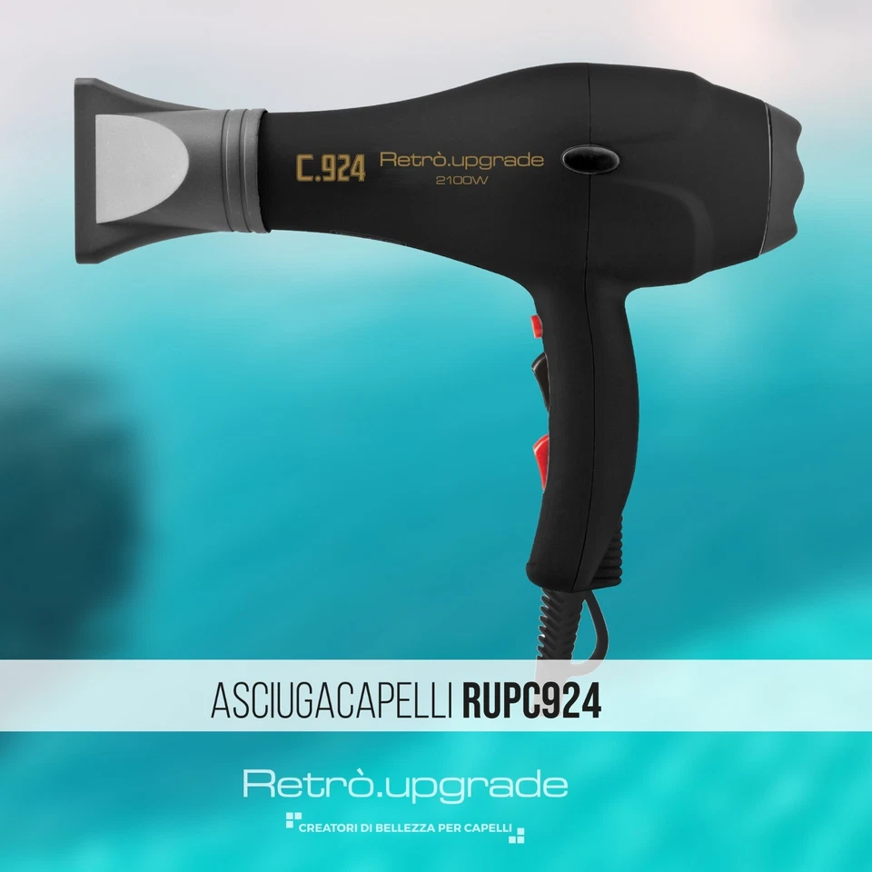 RETRO UPGRADE RUP-C924 ASCIUGACAPELLI PHON PROFESSIONALE 2100W CERAMICA IONI - Immagine 3 di 4