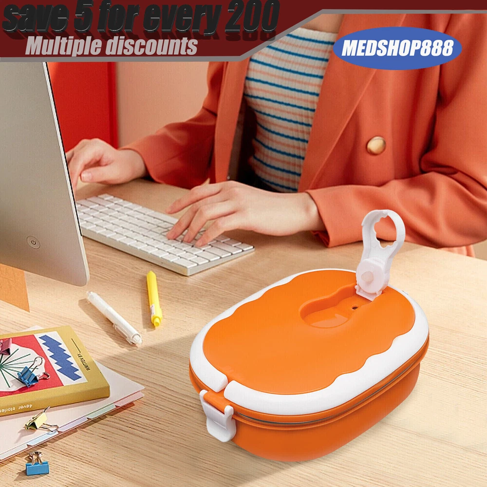 Lunch Box 0.9L/30.4oz Warmer Bento Box Portable Food Container Stainless Steel
