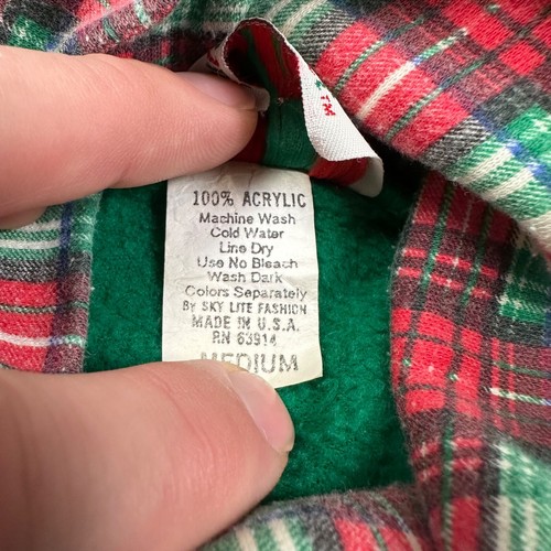 Vintage Nutcracker Christmas Sweatshirt Adult Medium Green Winter Teddy Bear - Picture 5 of 6
